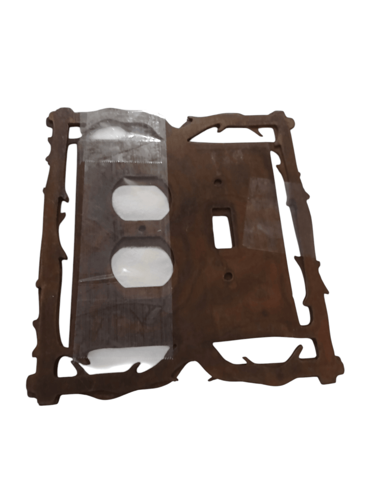 2 metal switch/plug covers - The Creative Shed - The Creative Shed - 2 metal switch/plug covers - 