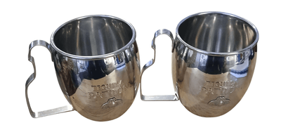 2 Stainless steel Tequila Patron cups - The Creative Shed - The Creative Shed - 2 Stainless steel Tequila Patron cups - 