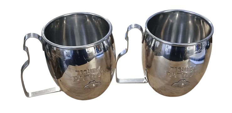 2 Stainless steel Tequila Patron cups - The Creative Shed - The Creative Shed - 2 Stainless steel Tequila Patron cups - 
