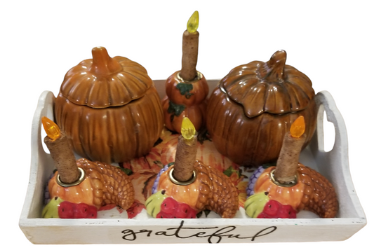 Pumpkin tray decor