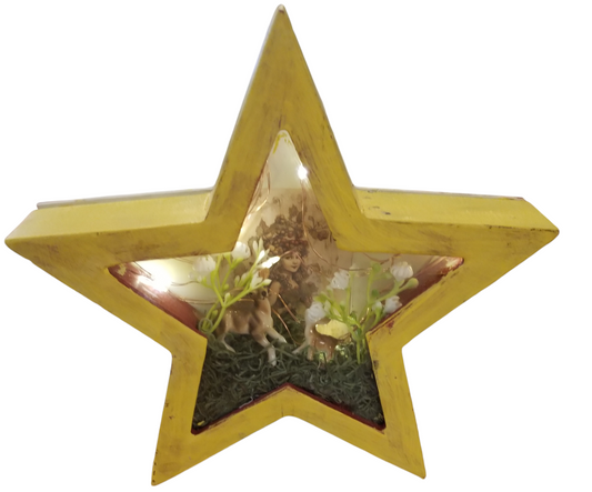 Star frame with a fairy and deer