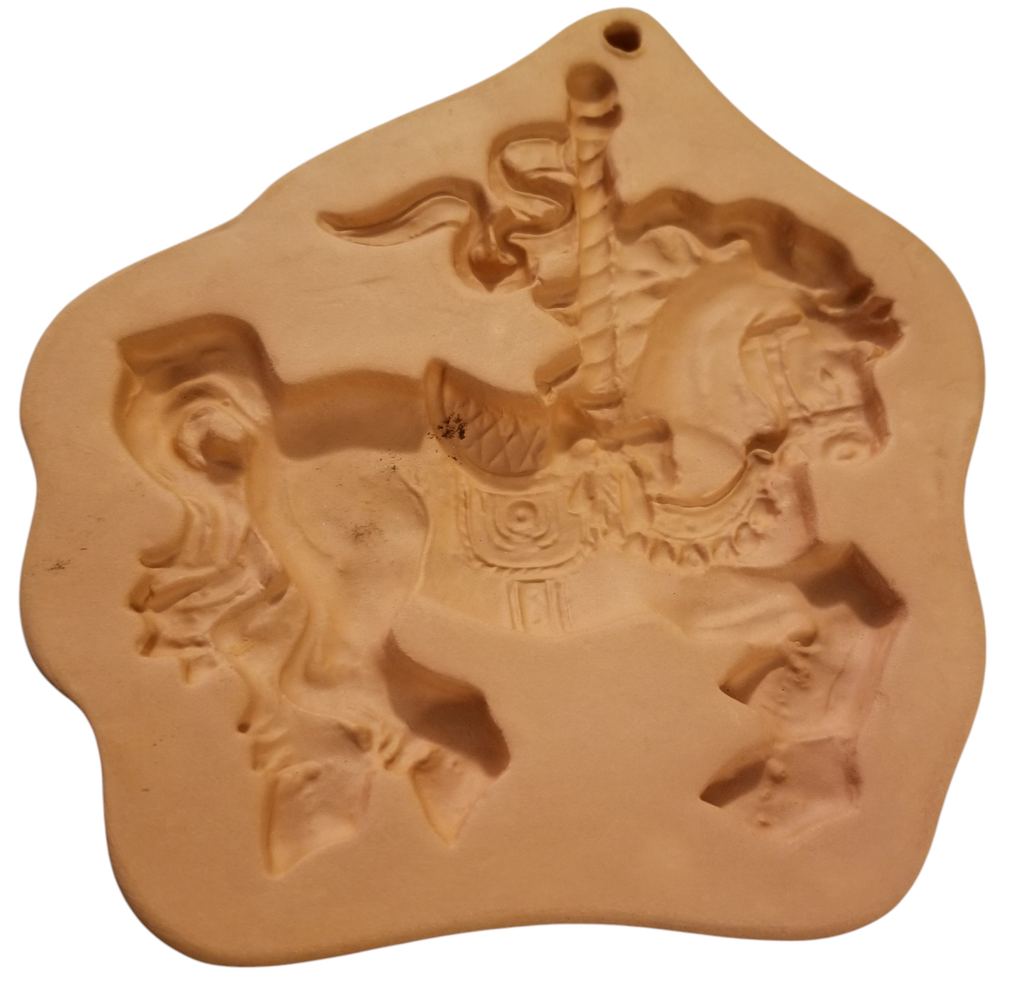 Terra Cotta Cotton Press Mold/ Carousel Horse