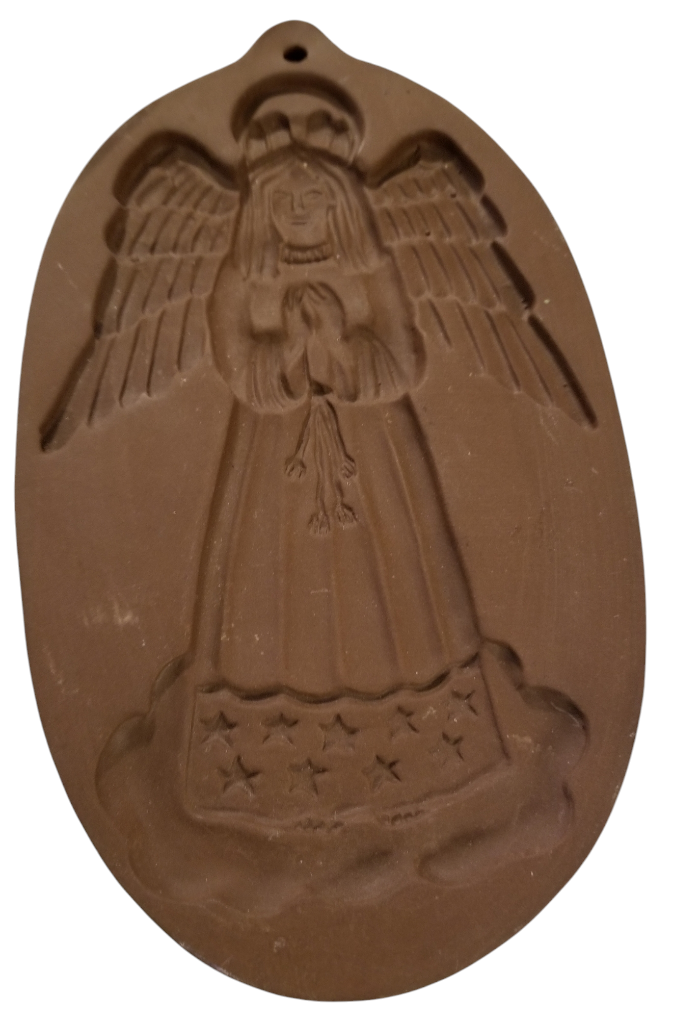 Terra Cotta Cookie Mold/ Angel 2