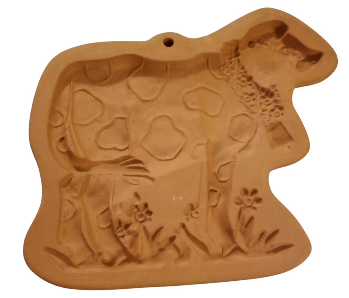 Terra Cotta Cookie Mold/Cow