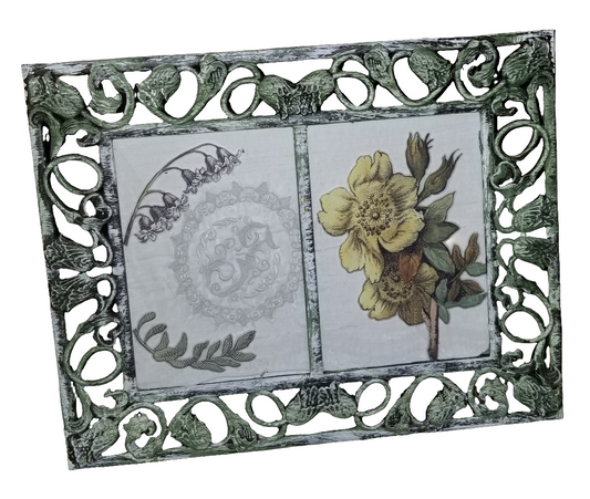 Pewter frame with hankie