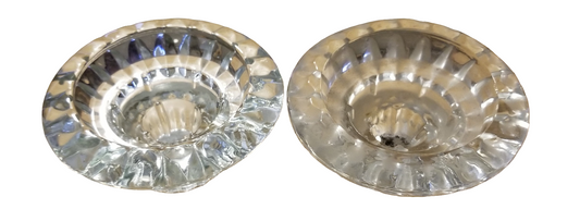 2 Crystal candle holders