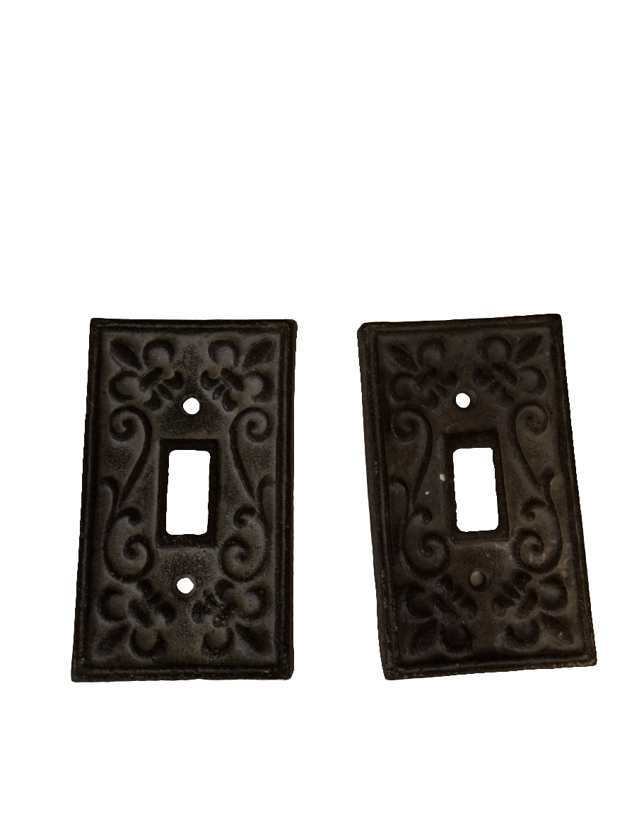 Cast iron light switch covers