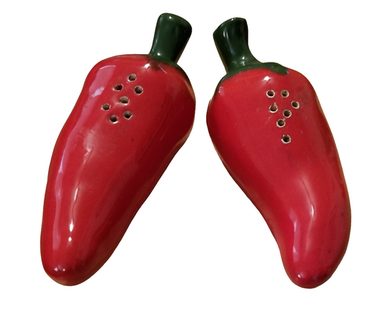 Ceramic Jalapeno salt & pepper shakers