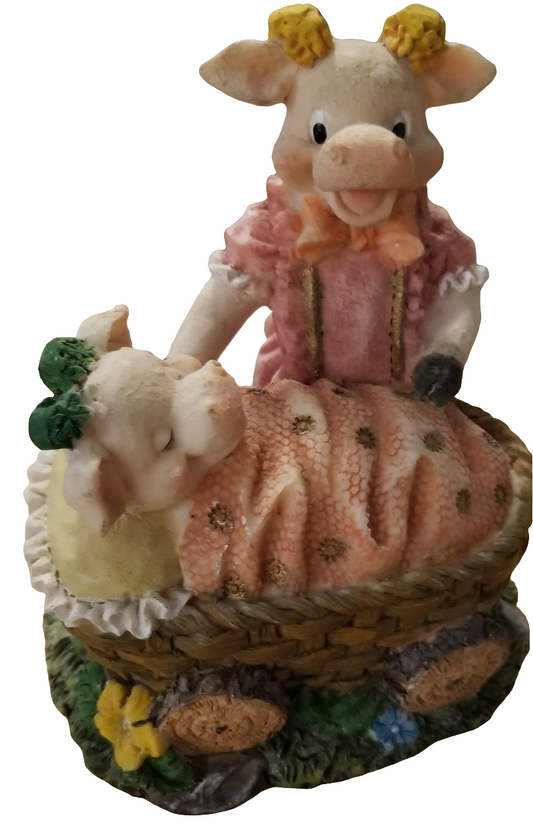 Resin Momma and sleeping baby figurine