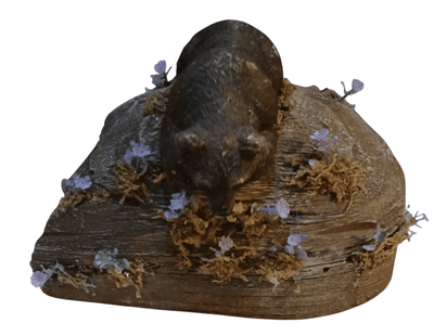 Bear looking over rock - The Creative Shed - The Creative Shed - handmade resin bear looking over rock décor. - 