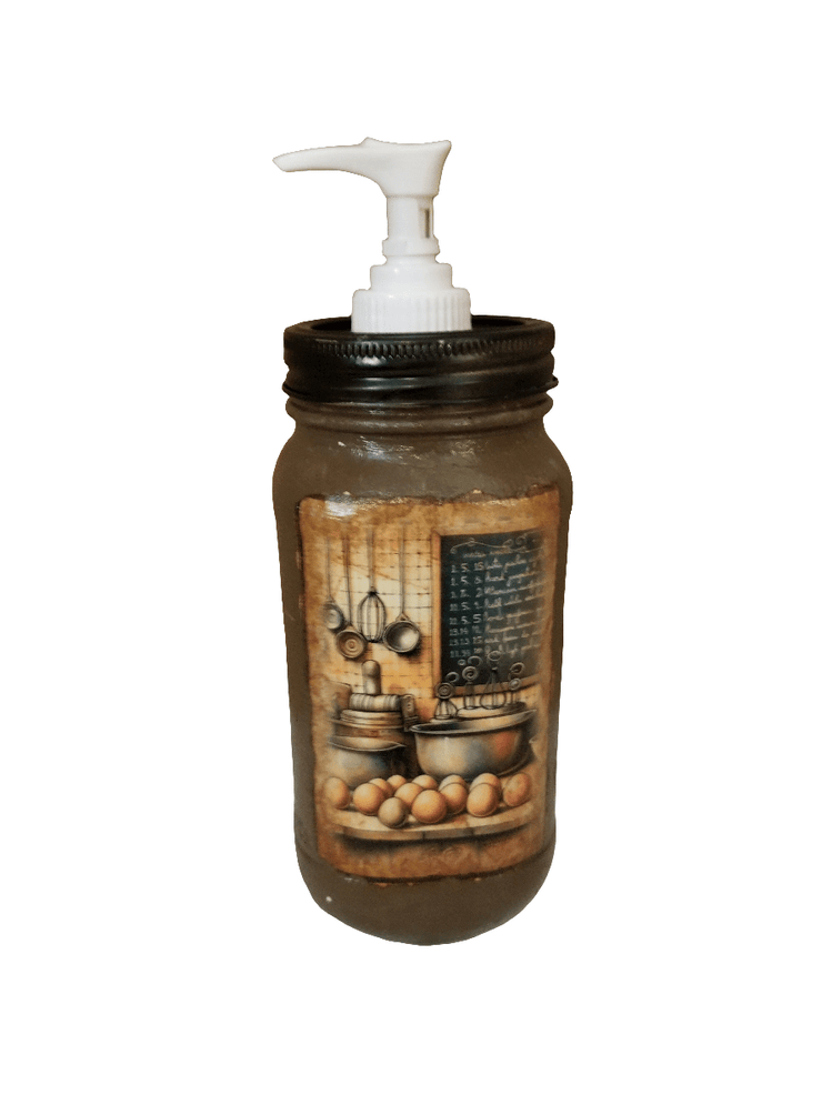 Canning jar dispenser - The Creative Shed - Glass canning jar soap dispenser - 