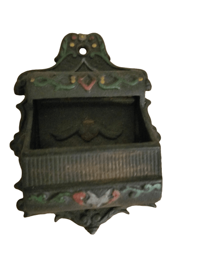 Cast iron match holder - The Creative Shed - Cast iron match holder used as farmhouse décor accent