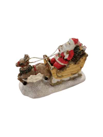 Ceramic Christmas Village Santa and sleigh - The Creative Shed - The Creative Shed - Ceramic Christmas Village Santa and sleigh - 