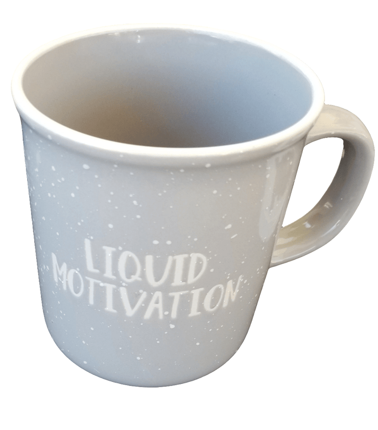 Ceramic Liquid Motivation cup - The Creative Shed - Funny ceramic mug labeled Liquid Motivation