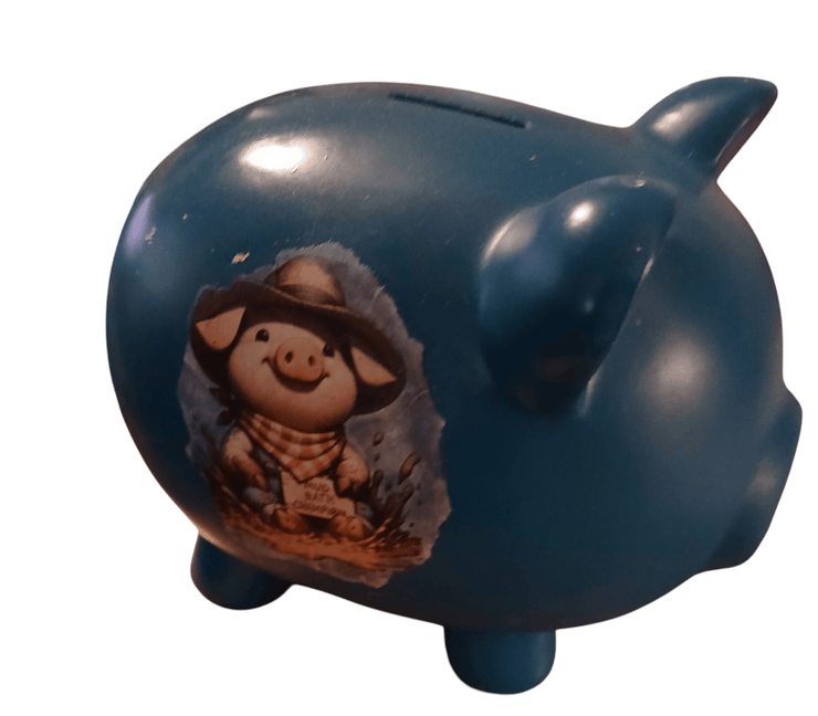 Ceramic pig bank with hat - The Creative Shed - The Creative Shed - Ceramic pig bank with hat - 