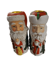 Ceramic Santa Candle holders. - The Creative Shed - The Creative Shed - Ceramic Santa Candle holders. - 
