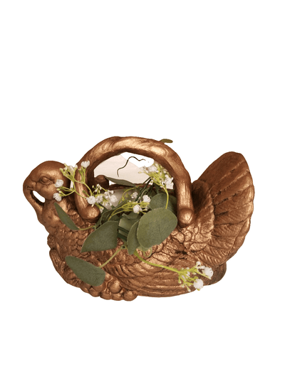 Ceramic Turkey Centerpiece - The Creative Shed - Thanksgiving table décor with ceramic turkey - 