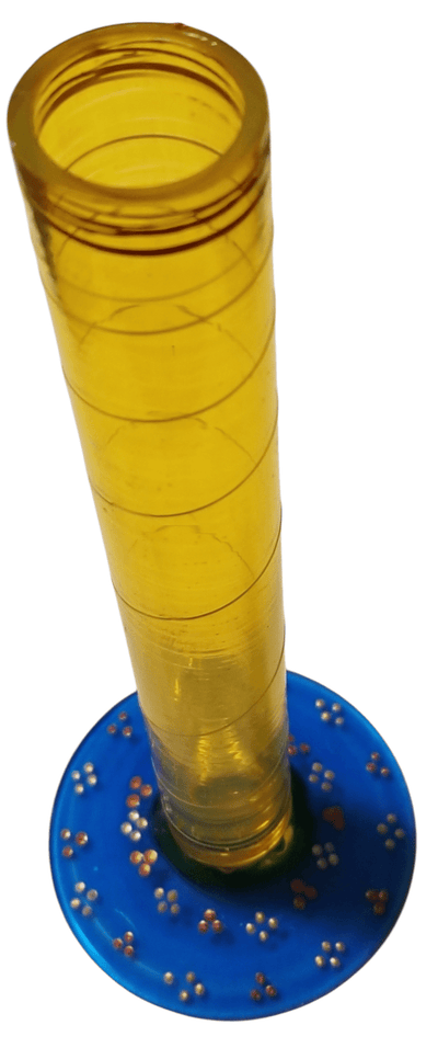 Colored Glass Floral Vase – 9.5" Tall Decorative Vase - The Creative Shed - The Creative Shed - Colored Glass Floral Vase - 