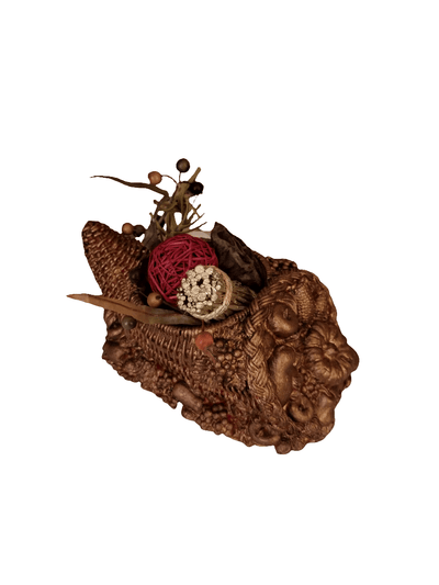 Cornucopia decor - The Creative Shed - Thanksgiving cornucopia centerpiece made of ceramic decor - 
