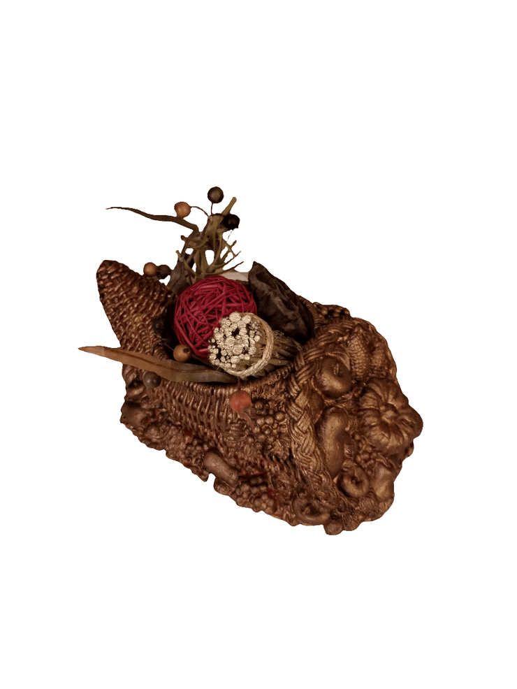 Cornucopia decor - The Creative Shed - Thanksgiving cornucopia centerpiece made of ceramic decor - 