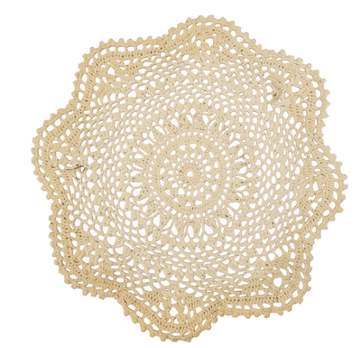 Crochet Doily – Vintage Cotton Lace Table Accent - The Creative Shed - The Creative Shed - Crochet Doily – Vintage Cotton Lace Table Accent - 