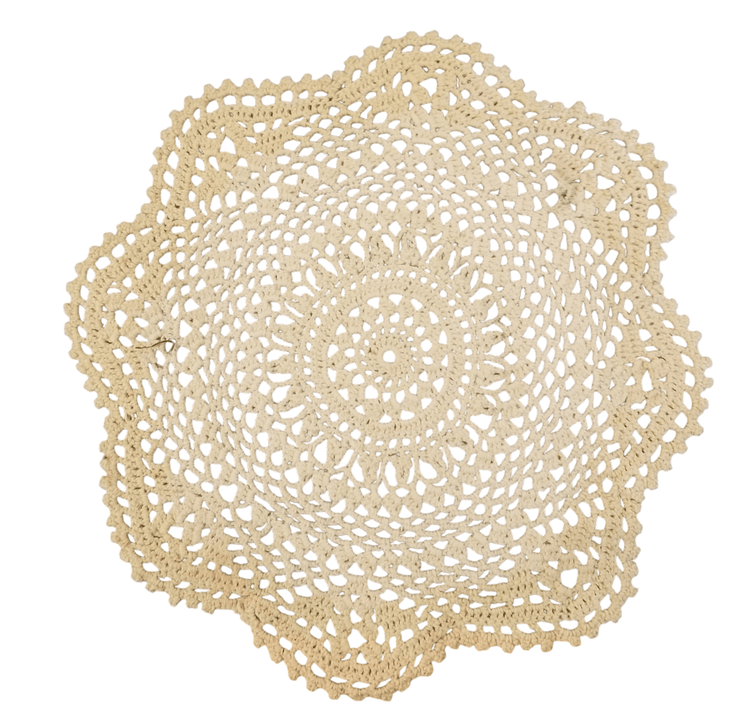 Crochet Doily – Vintage Cotton Lace Table Accent - The Creative Shed - The Creative Shed - Crochet Doily – Vintage Cotton Lace Table Accent - 