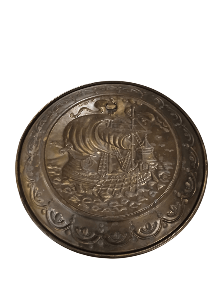 Embossed Brass ship wall decor - The Creative Shed - Decor - The Creative Shed - Embossed Brass ship wall decor - 