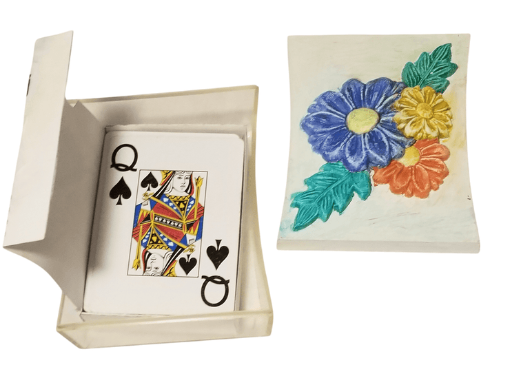 Floral Playing card box with cards - The Creative Shed - Decor - The Creative Shed - Floral Playing card box with cards - 