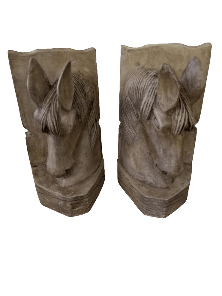Horse bookends - The Creative Shed - Repaired and repainted horse bookends - 