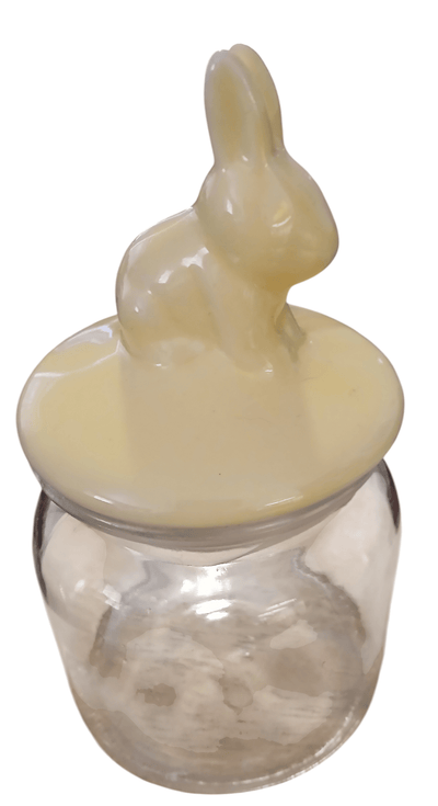 Jar with ceramic bunny lid - The Creative Shed - The Creative Shed - Jar with ceramic bunny lid - 