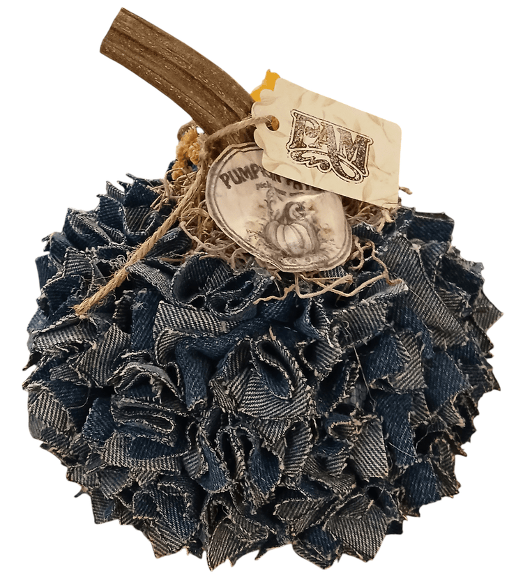 Jean fabric pumpkin - The Creative Shed - The Creative Shed - Jean fabric pumpkin - 