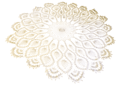 Vintage-style crochet tablecloth for dining or coffee table - The Creative Shed 