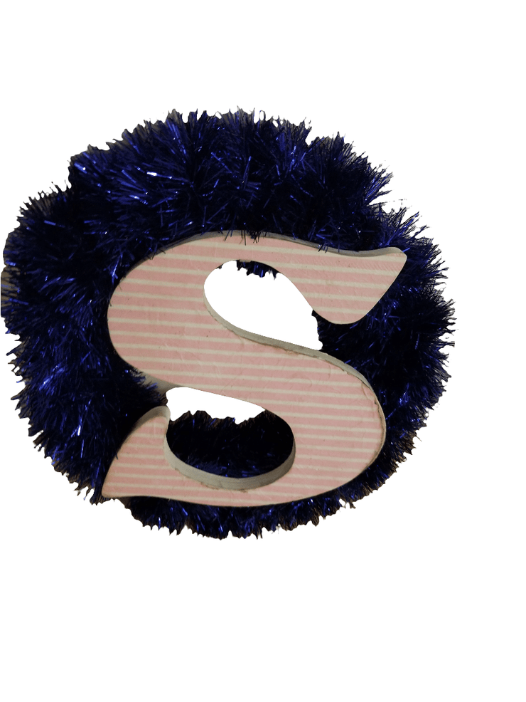 S wreath - The Creative Shed - Farmhouse-style wreath featuring the letter S