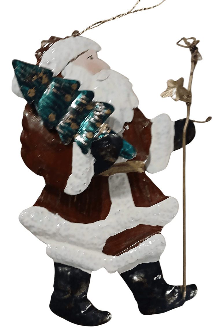 Thin tin Santa ornament - The Creative Shed - The Creative Shed - Thin tin Santa ornament - 