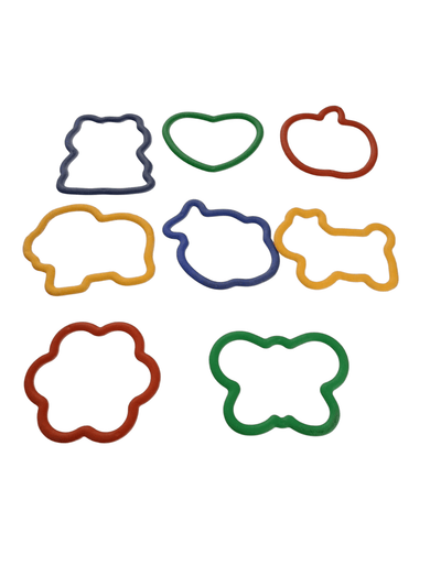 Variety cookie cutter set - The Creative Shed - The Creative Shed - Set of colorful cookie cutters on a white background - 