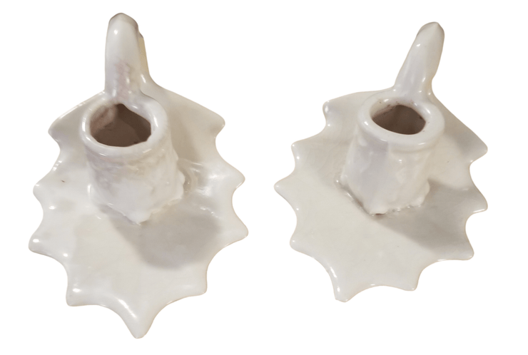 Vintage holly leaf candle holders - The Creative Shed - The Creative Shed - Vintage holly leaf candle holders - 