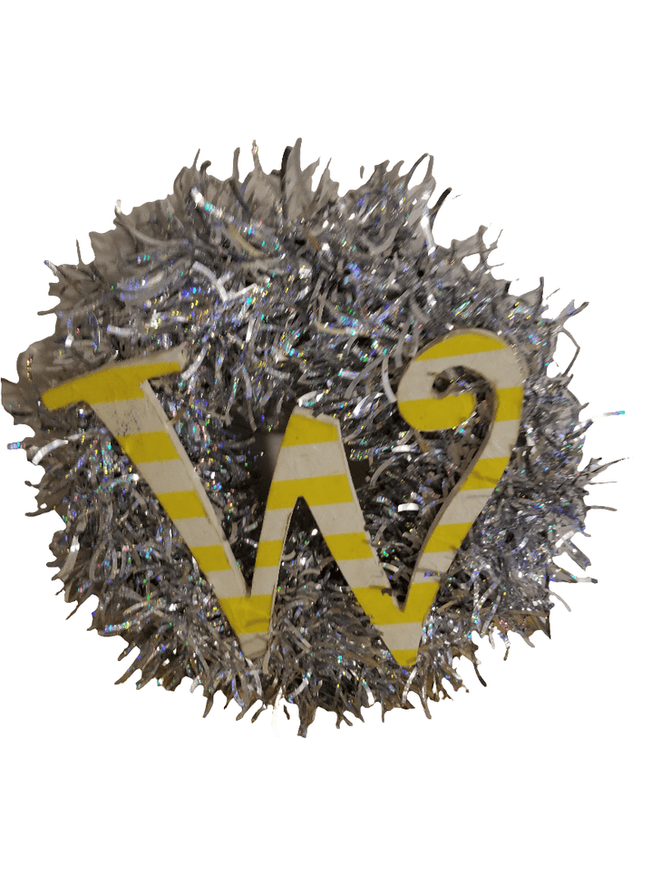 W wreath - The Creative Shed - Personalized W wreath displayed on wall décor