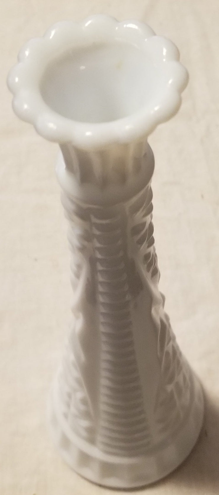 White Milk Glass Vase - The Creative Shed - The Creative Shed - White Milk Glass Vase - 