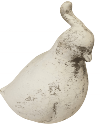 White Quail figurine - The Creative Shed - Decor - The Creative Shed - A white terracotta quail figurine with a distressed finish. - 
