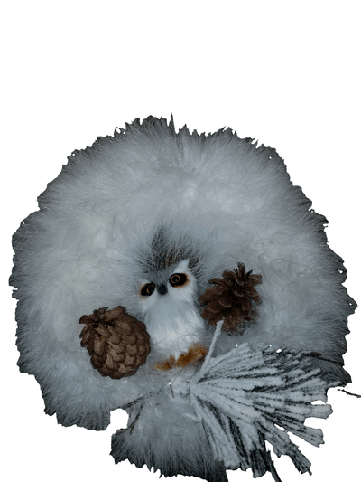 Winter wreath with owl - The Creative Shed - Winter wreath with owl decoration - 